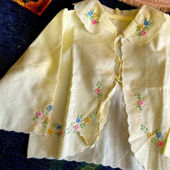 Vintage Baby Smock and Top with embroidery - Picture 3 of 3